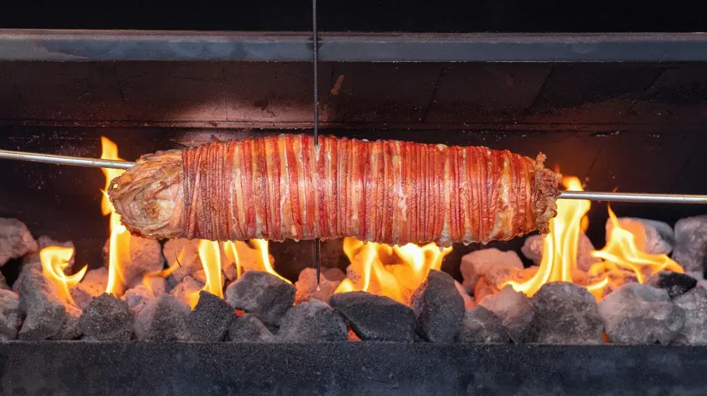 traditional turkish kokorec, traditional turkish lamb intestines